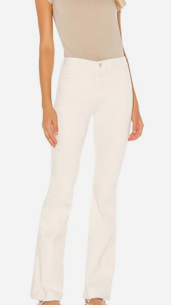 L'agence Bert Stern white highrise flare pants